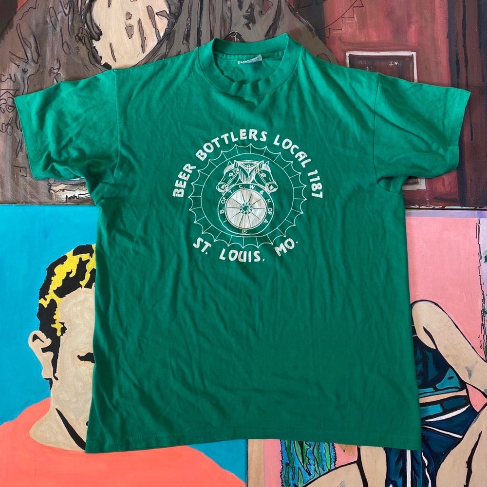 Vintage 80s Beer Bottlers Local 1187 St Louis Missouri Shirt